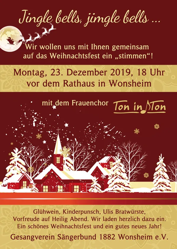 Weihnachtlicher Einladungsflyer
